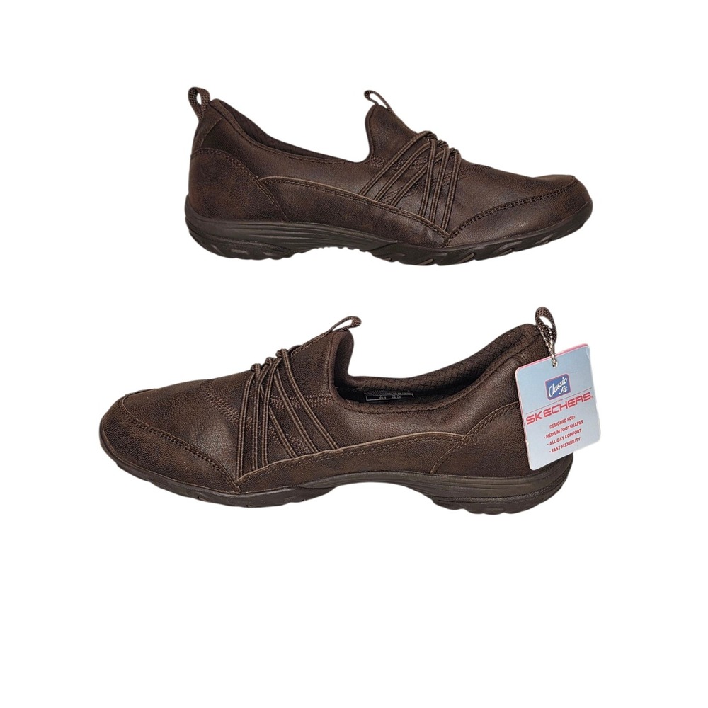New Ladies Skechers Let's Be Real Sneaker Brown Size: 7